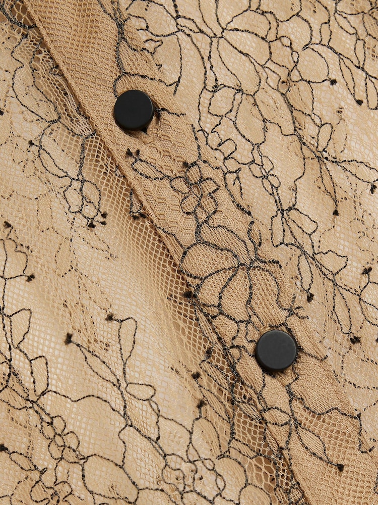River Island Sheer Lace Shirt - صورة 6 من 6