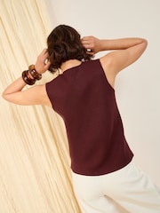 Friends Like These Burgundy Statement Button Waistcoat - Image 5 of 5