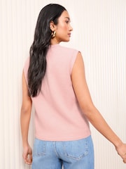 Friends Like These Pink Knitted Waistcoat - Image 4 of 4