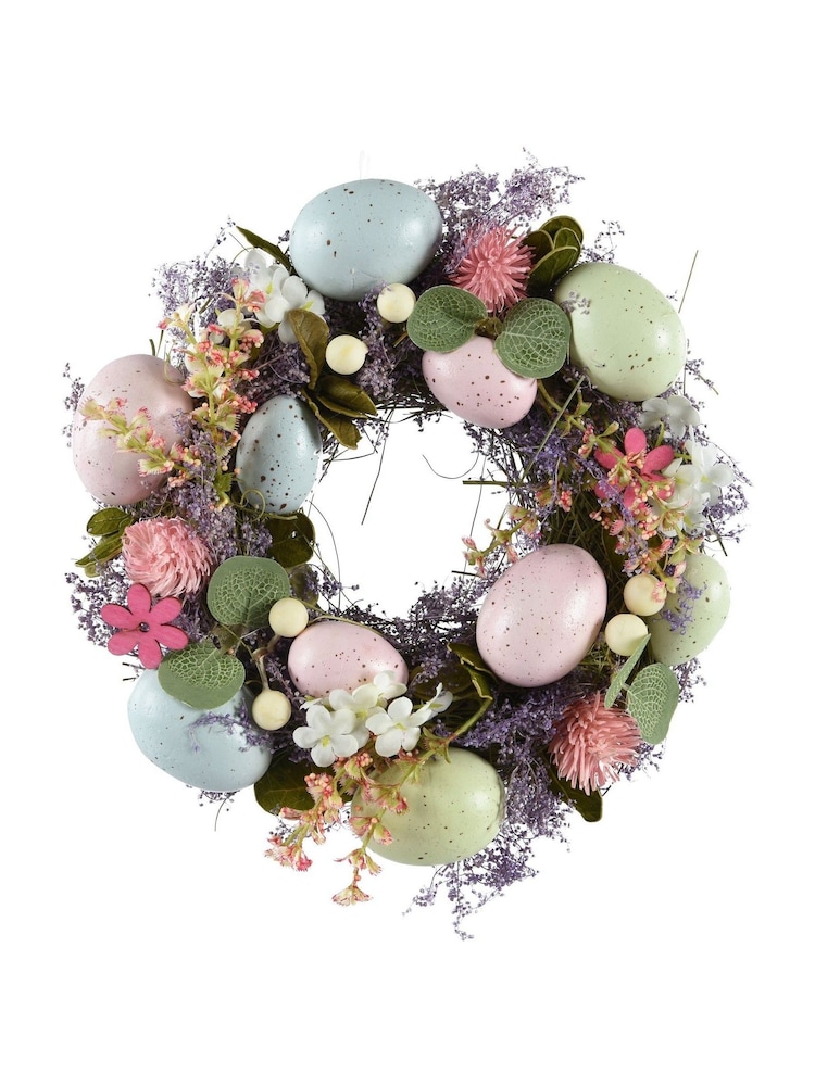 Decoris Easter Wreath with Colourful Eggs - Image 2 of 2