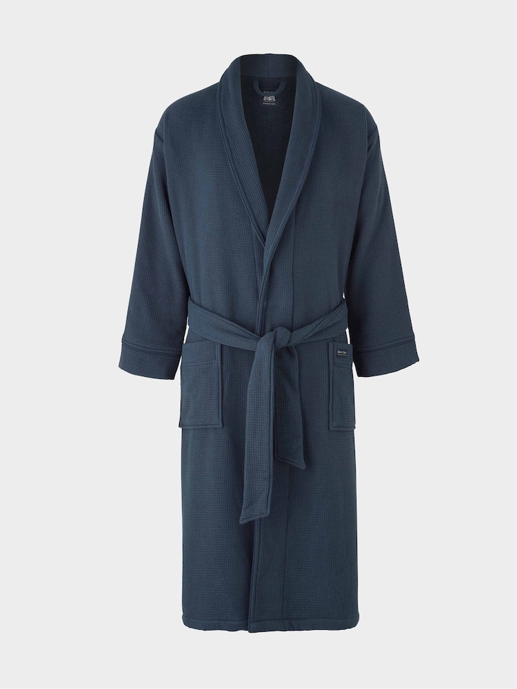 The Savile Row Company Waffle 100% Cotton Dressing Gown With Lining - Image 1 of 4