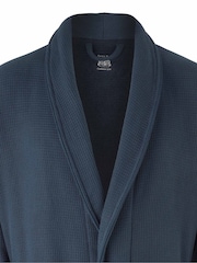 The Savile Row Company Waffle 100% Cotton Dressing Gown With Lining - Image 2 of 4