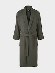 The Savile Row Company Waffle 100% Cotton Dressing Gown With Lining - Image 1 of 4
