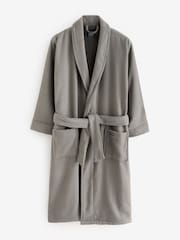 The Savile Row Company Waffle 100% Cotton Dressing Gown With Lining - Image 4 of 4