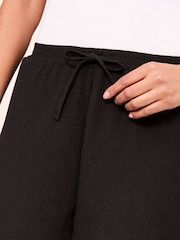 Friends Like These Black Crinkle Jersey Wide Leg Trousers - Image 2 of 4