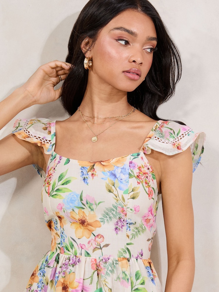 Lipsy Angel Sleeve Off the Body Square Neck Midi Dress - Imagen 2 de 4 Lipsy Angel Sleeve Off the Body Square Neck Midi Dress - Imagen 2 de 4