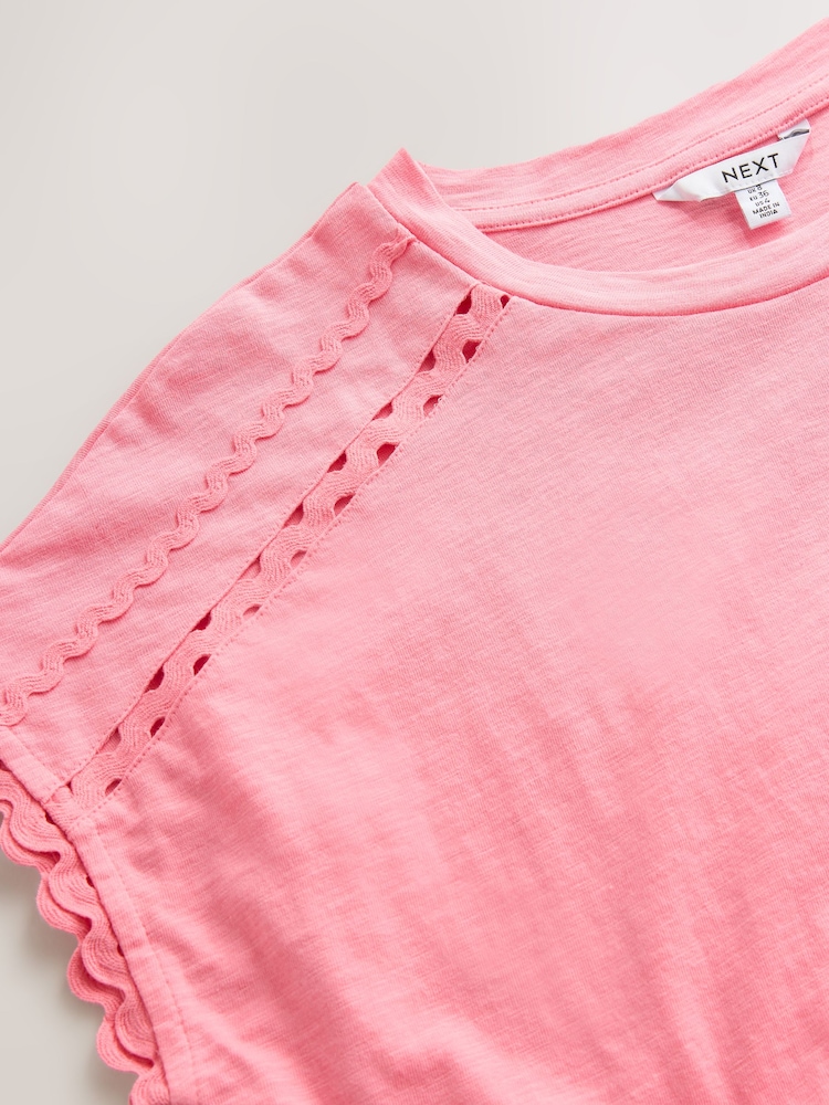 Rosa brillante - Short Sleeve Bubblehem T-Shirt - Imagen 8 de 8