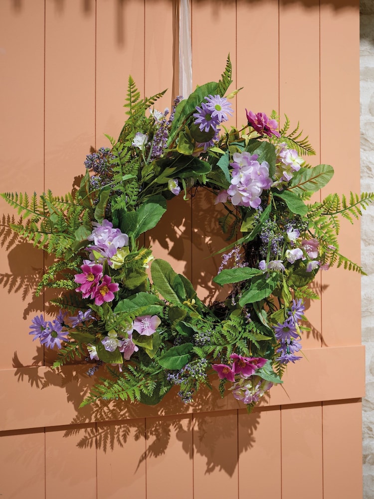 Everlands Floral Spring Wreath - Image 1 of 2