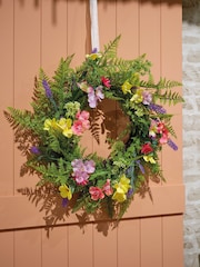 Everlands Floral Spring Wreath - Image 1 of 2
