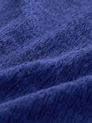 Blue Textured Short Sleeve V-Neck T-Shirt - Image 2 of 3