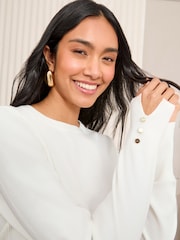 Friends Like These Ivory Long Sleeve Crew Neck Jumper - Image 4 of 5
