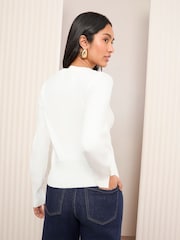 Friends Like These Ivory Long Sleeve Crew Neck Jumper - Image 5 of 5