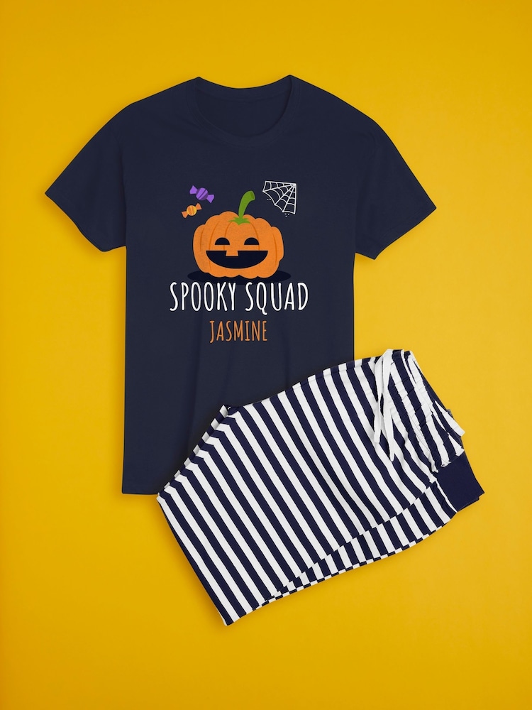 Personalised Halloween Girls Spooky Squad Pyjamas by Stitch Style - Image 1 of 6