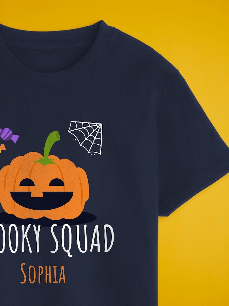 Personalised Halloween Girls Spooky Squad Pyjamas by Stitch Style - Image 2 of 6