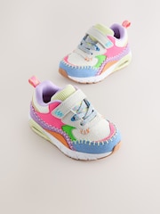 Multi Bright Elastic Lace Chunky Trainers - Image 1 of 5