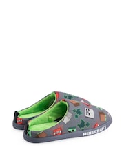 Vanilla Underground Grey Minecraft Boys Slippers - Image 3 of 6