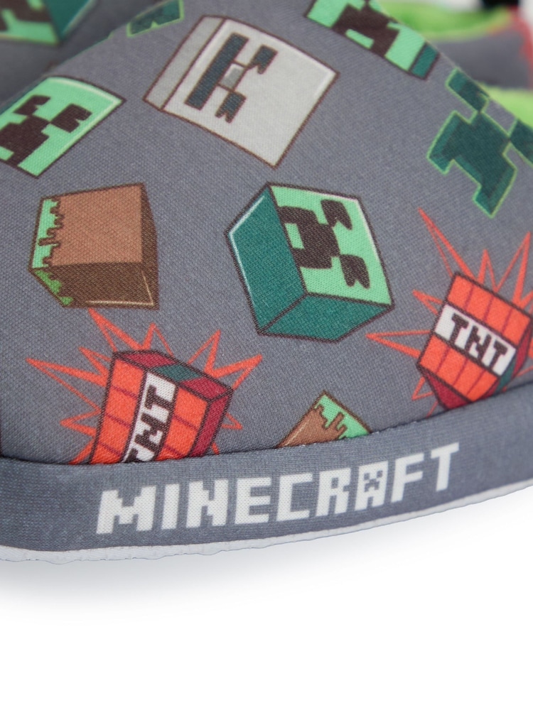 Vanilla Underground Grey Minecraft Boys Slippers - Image 6 of 6
