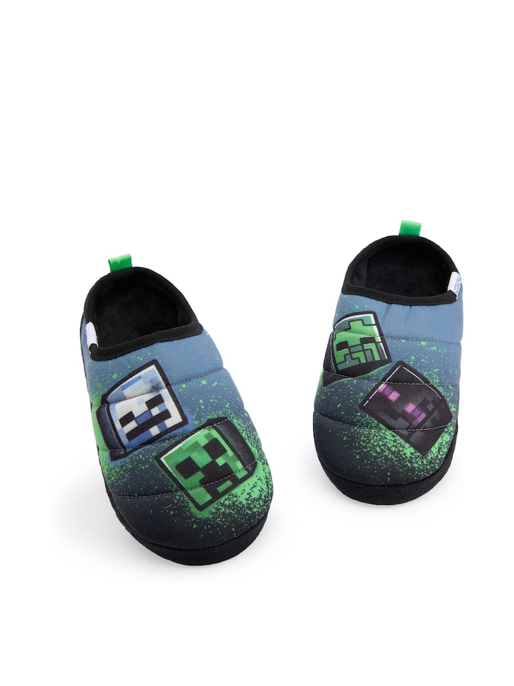 Vanilla Underground Blue Minecraft Boys Slippers - Image 1 of 6