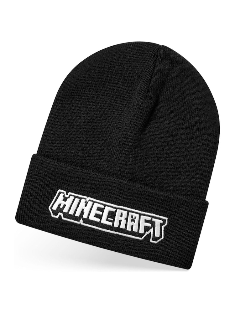 Vanilla Underground Black Minecraft Boys Winter Beanie Hat - Image 1 of 5 Vanilla Underground Black Minecraft Boys Winter Beanie Hat - Image 1 of 5