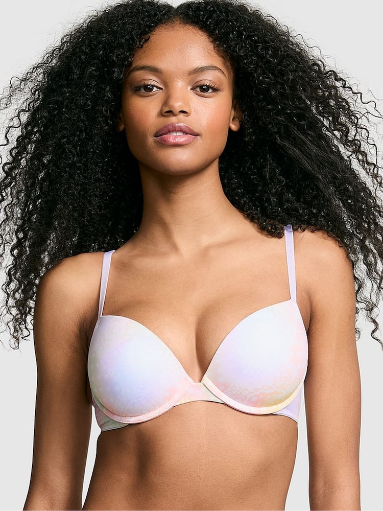 Victoria's Secret PINK Pink Multi Bandana Super Push Up Bra - Image 1 of 4