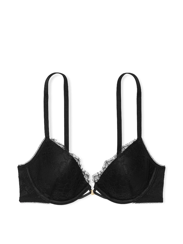 Victoria's Secret Black Demi Rose Lace Bra - Image 3 of 3