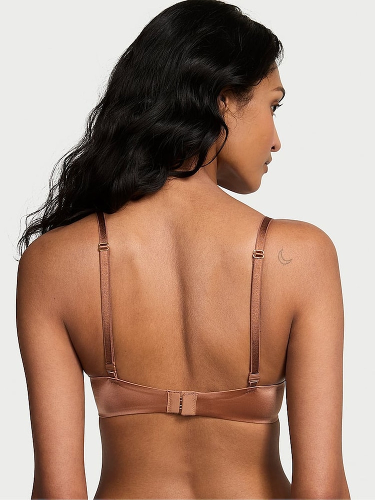 Victoria's Secret Caramel Nude Add 2 Cups Push Up Bombshell Lace Trim Bra - Image 2 of 4