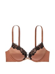 Victoria's Secret Caramel Nude Add 2 Cups Push Up Bombshell Lace Trim Bra - Image 3 of 4