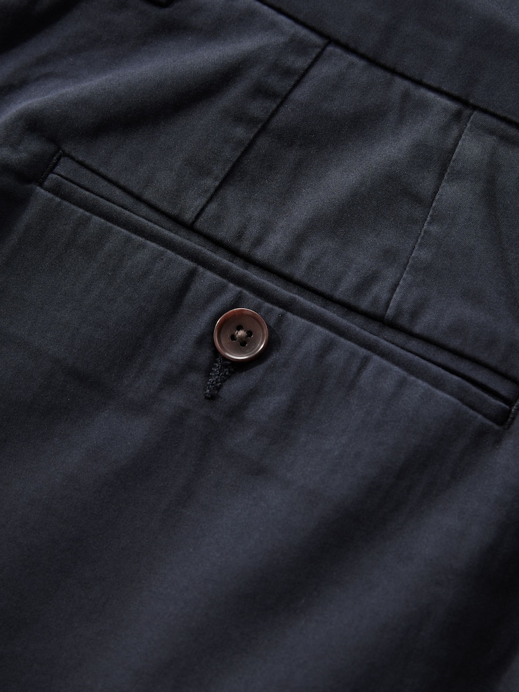 Navy Premium Sateen Chino Shorts - Image 10 of 10