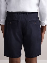 Navy Premium Sateen Chino Shorts - Image 4 of 10