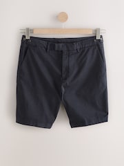 Navy Premium Sateen Chino Shorts - Image 7 of 10