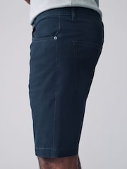 Navy Motionflex 5 Pocket Chino Shorts - Image 3 of 11