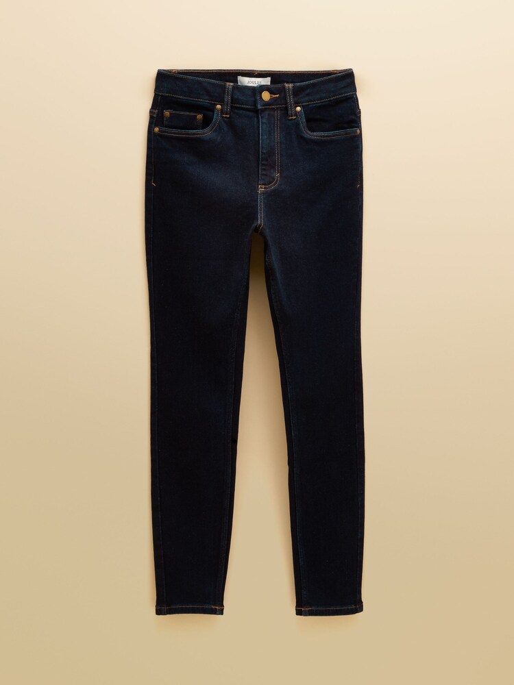 Joules Denim Dark Wash Skinny Fit Slim Mid Rise Jeans - Image 8 of 8