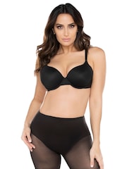 Miraclesuit Shapewear Sheer waistline Tummy Control Rear Lifting Black Boy Shorts - Image 1 of 7