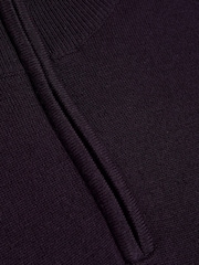 River Island Blue Slim Fit Waffle Half Zip Jumper - Image 7 of 9