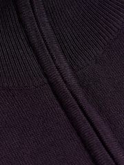 River Island Blue Slim Fit Waffle Half Zip Jumper - Image 8 of 9