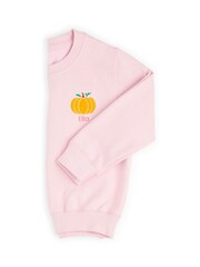 Girls Personalised Embroidered Pumkin Sweatshirt by Dollymix - Image 3 of 4