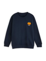 Boys Personalised Embroidered Pumkin Sweatshirt by Dollymix - Image 1 of 4