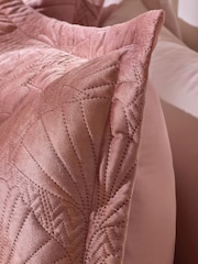 Pink Velvet Ginkgo Duvet Cover and Pillowcase Set - Image 3 of 5