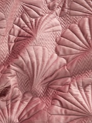 Pink Velvet Ginkgo Duvet Cover and Pillowcase Set - Image 4 of 5