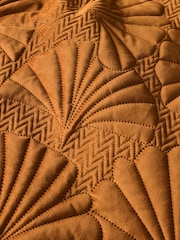 Orange Autumn Velvet Ginkgo Duvet Cover and Pillowcase Set - Image 3 of 4
