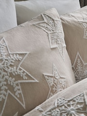 Christmas Snowflake Textured Duvet Cover and Pillowcase Set - Image 2 of 5
