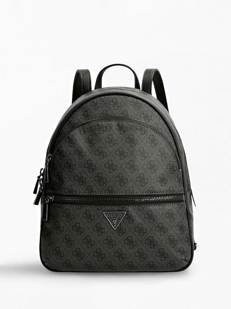 Guess Monogram Logo Detail Black Backpack - Image 1 of 1