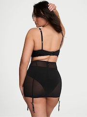 Victoria's Secret Black Geo Daisy Lace Garter Skirt - Image 2 of 3