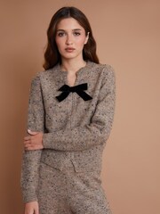 Another Sunday Bow Detail Textured Detail Knit Jumper - Image 2 of 7