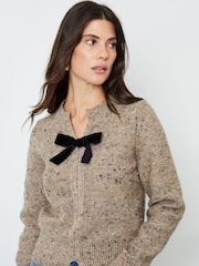Another Sunday Bow Detail Textured Detail Knit Jumper - Image 4 of 7