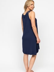 Cyberjammies Blue Nora Rose Lace Detail Jersey Swing Long Nightdress - Image 2 of 4