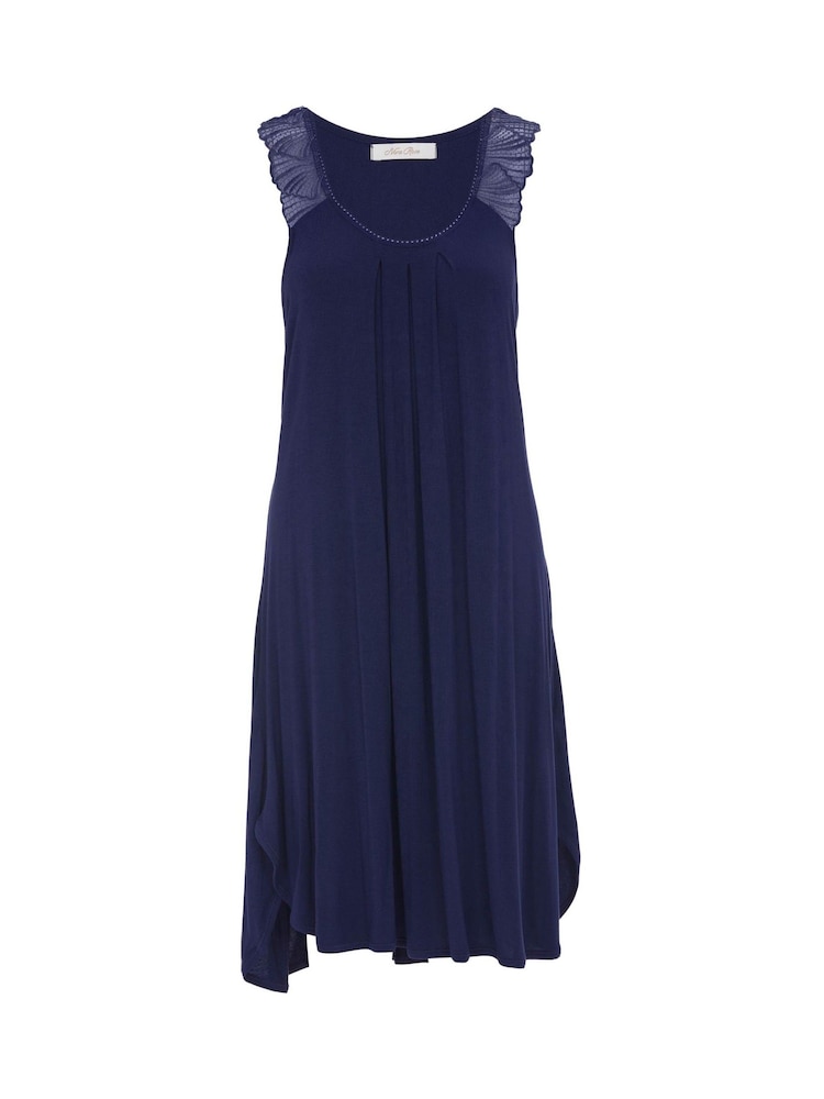 Cyberjammies Blue Nora Rose Lace Detail Jersey Swing Long Nightdress - Image 4 of 4