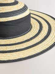 Rockett St George Black Stripe Floppy Beach Hat - Image 4 of 4