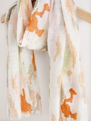 Pastel Print with Gold Foil Lightweight Scarf - Image 2 of 8