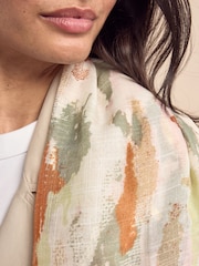Pastel Print with Gold Foil Lightweight Scarf - Image 7 of 8